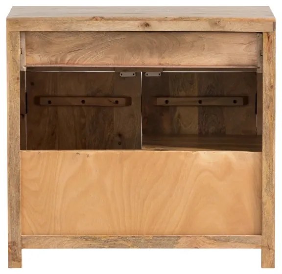 furniture-nabytek.cz - Masívna umývadlová skrinka Delhi z mangového dreva, lakovaná, hnedá – 80 cm