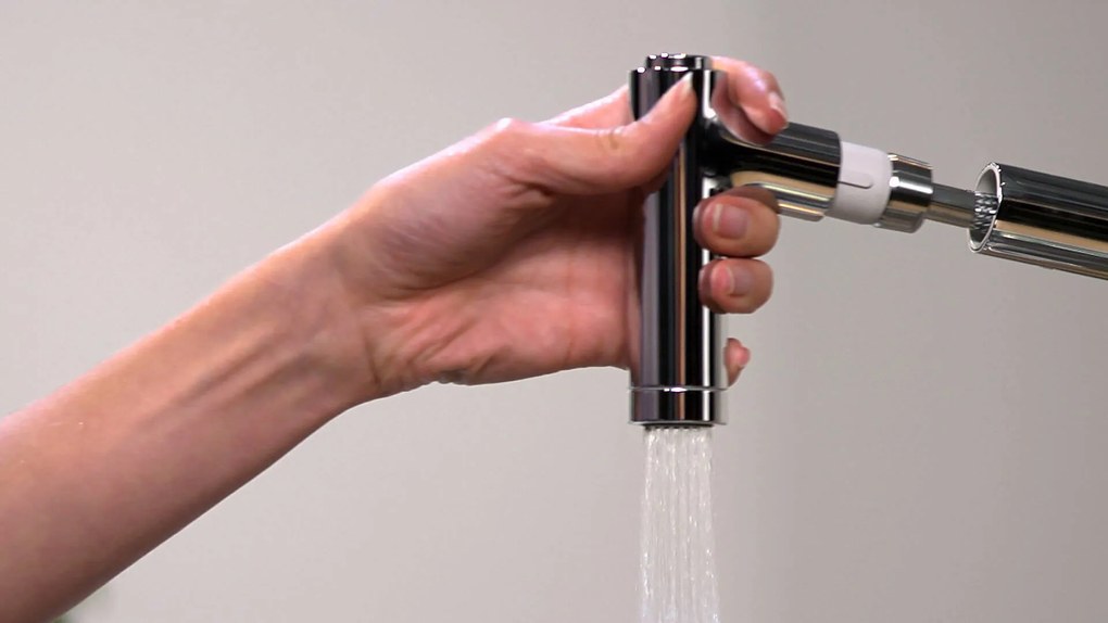 Hansgrohe Metris New, páková kuchynská batéria 320 s vyťahovacou spŕškou, chrómová, HAN-14820000
