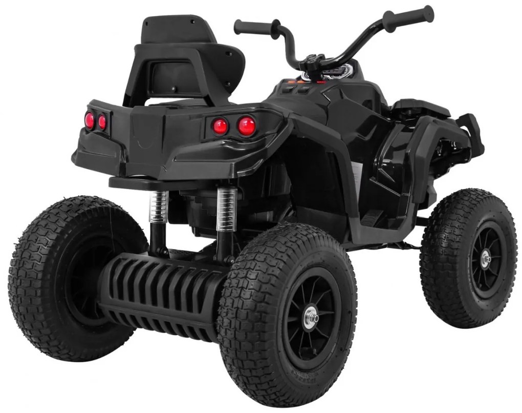 RAMIZ ELEKTRICKÁ ŠTVORKOLKA - ATV - NAFUKOVACIE KOLESÁ - ČIERNA  MOTOR- 2x45W BATÉRIA - 12V7Ah - 2023