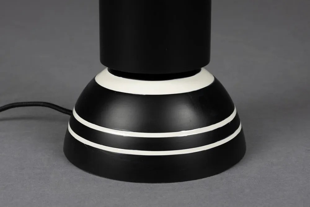 Čierna stolová lampa s textilným tienidlom (výška 60 cm) Virgil – Dutchbone