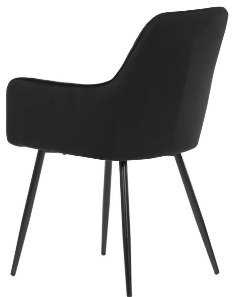 Autronic BONTEC Jedálenská stolička, čierna, zamatová látka, DCH-215 BK4 Farba: Čierna