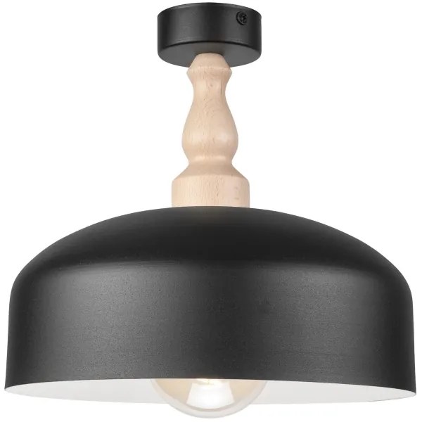 Prisadený luster RINA 1xE27/15W/230V čierna/buk