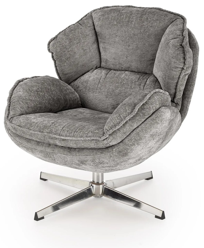 Otočné křeslo Guido popelavě šedé