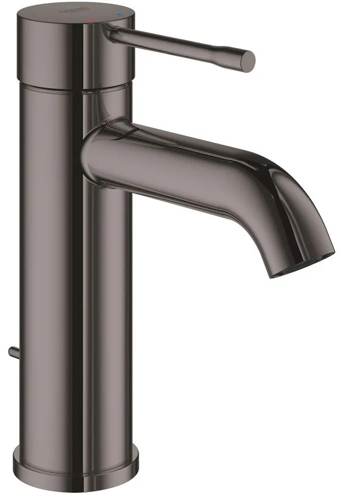 GROHE Essence páková umývadlová batéria s odtokovou súpravou s tiahlom, výška výtoku 102 mm, tmavý grafit, 23589A01