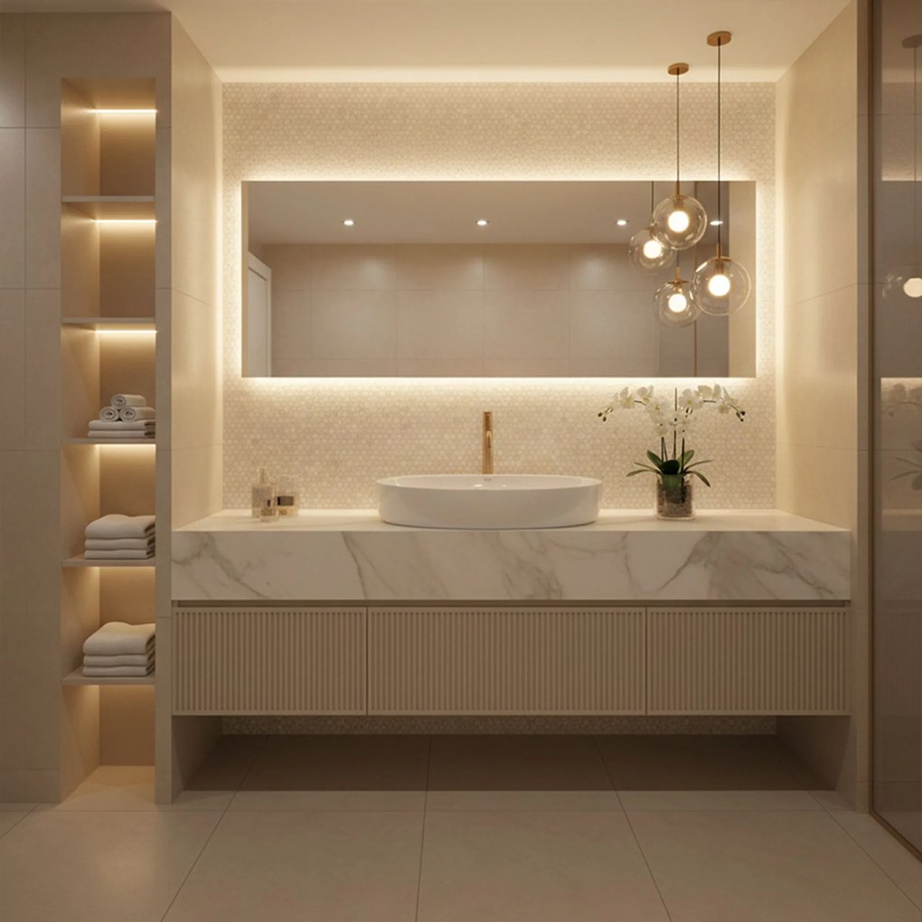 Rea Joana, umývadlo na dosku 655x405x120 mm, biela lesklá, REA-U6371