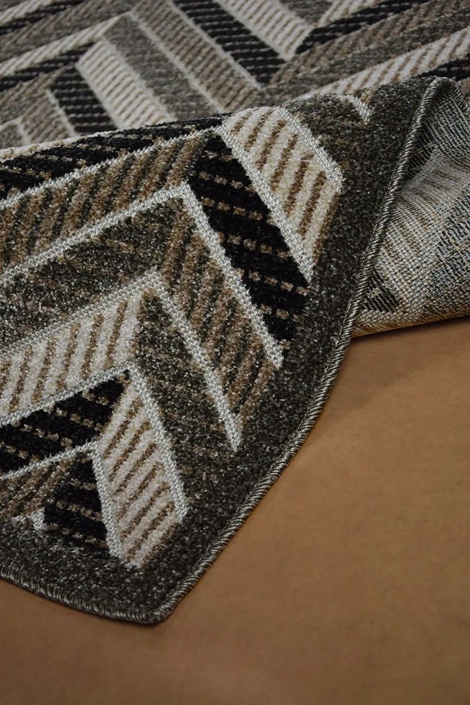 BE Koberec Lagos 1088 BEIGE – béžový sivý čierny obdĺžnikový Rozmer: 80x150 cm