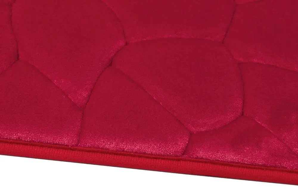 BO-MA, Protišmyková kúpeľňová predložka 3D 0133 Red, 50x40, červená, kúpeľňa