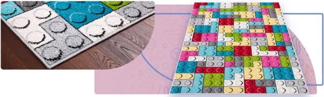 Koberec Agnella Funky Top Super Klocki Amarylis