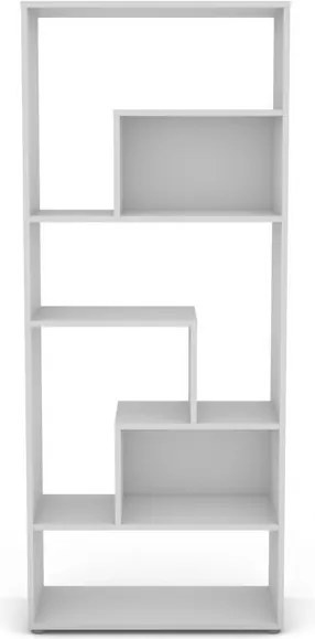 Vysoký regál Zigzag, biely