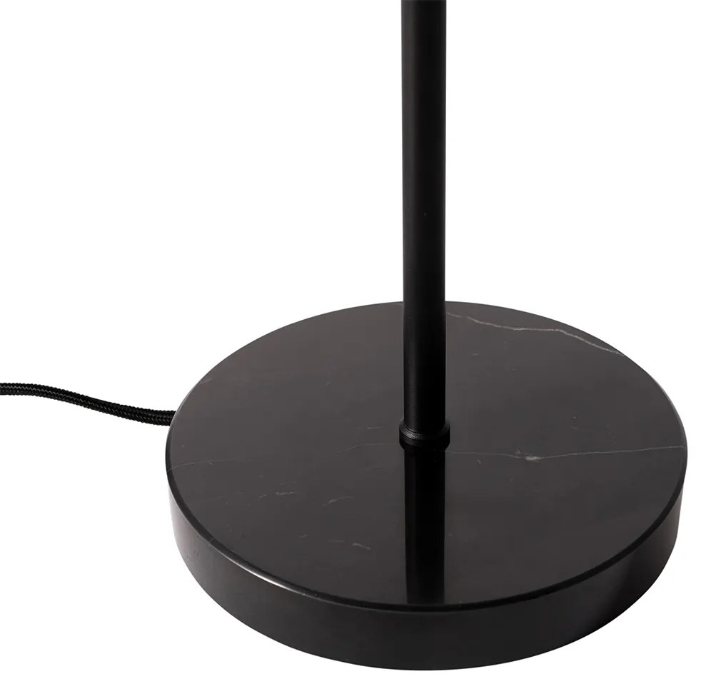 Moderná stolná lampa čierna s opálovým sklom - Drop