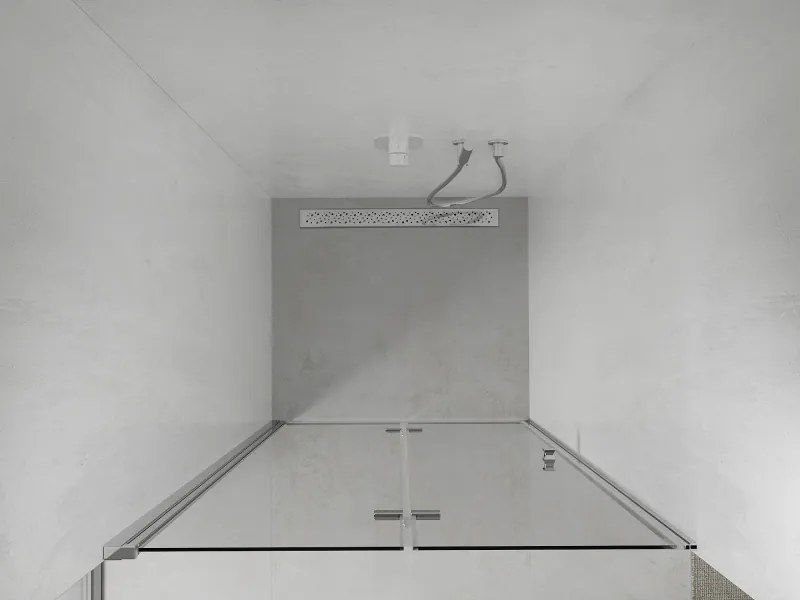 Mexen Lima, skladacie sprchové dvere do otvoru 65 x 190 cm, 6mm číre sklo, chrómový profil, 856-065-000-01-00-D