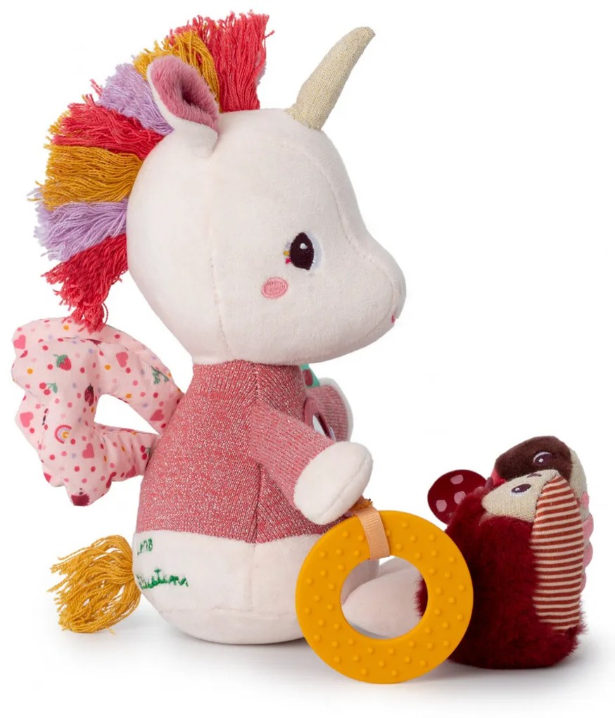 Lilliputiens – textilná hračka s aktivitami - jednorožec Lena