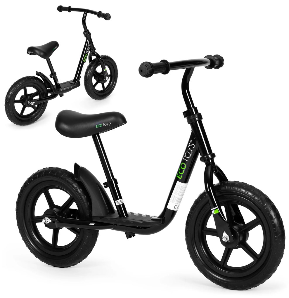 Odrážadlo ECO TOYS, čierne