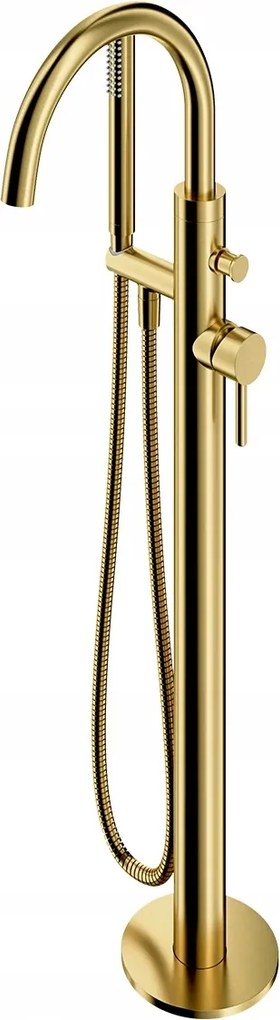 Voľne Stojaca Podlahová Vaňová Batéria Mosadz Brúsená Y Omnires Nízka