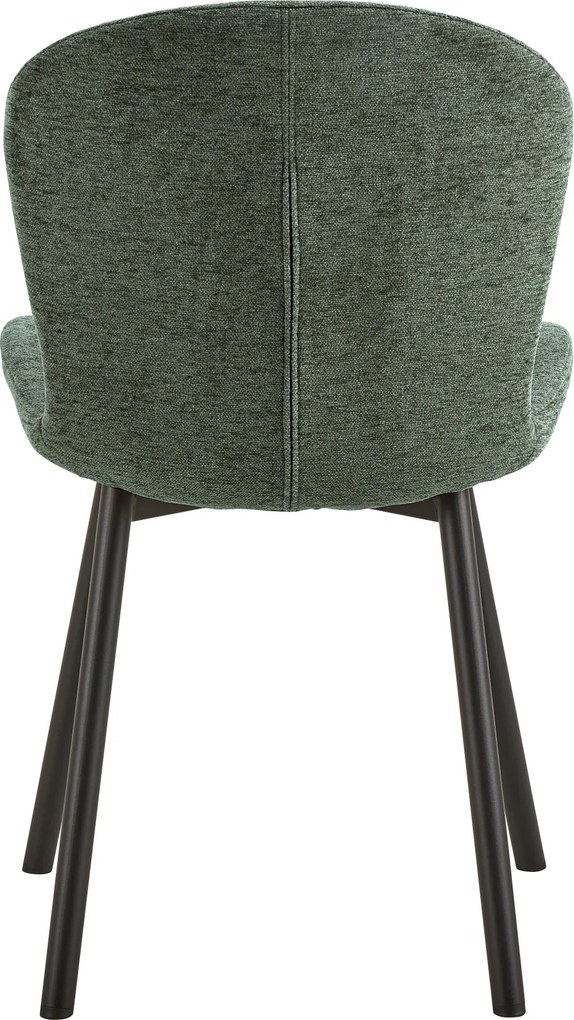 FIORA Zelené (tkanina Apia 352)/čierny rám - MODERNÁ ČALÚNENÁ STOLIČKA DO OBÝVAČKY/ JEDÁLNE LOFT