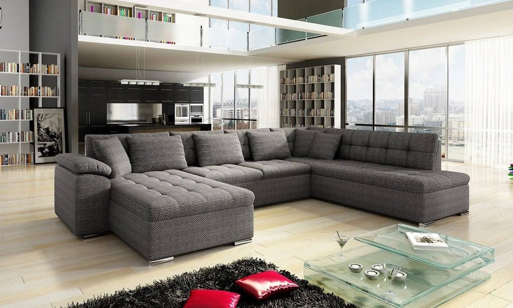 Rohová sedacia súprava Tony Bis, Dostupné poťahy: Uttario Velvet 2960 + Uttario Velvet 2960 + Senegal 818, Strana: Ľavá - U