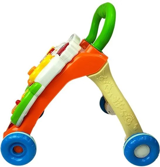 LEAN Toys Vzdelávacie detské chodítko s pianom