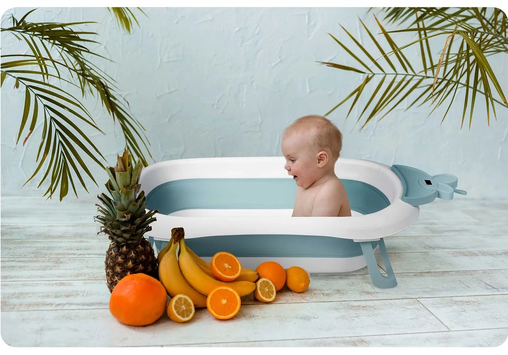 Ricokids Detská vanička s teplomerom RK-282 biela a modrá