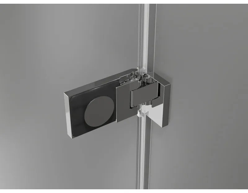 Mexen Lunar-F Duo, skladací sprchový kút 90 x 70 cm, 8mm číre sklo, chrómový profil, 836-090L-070P-01-00