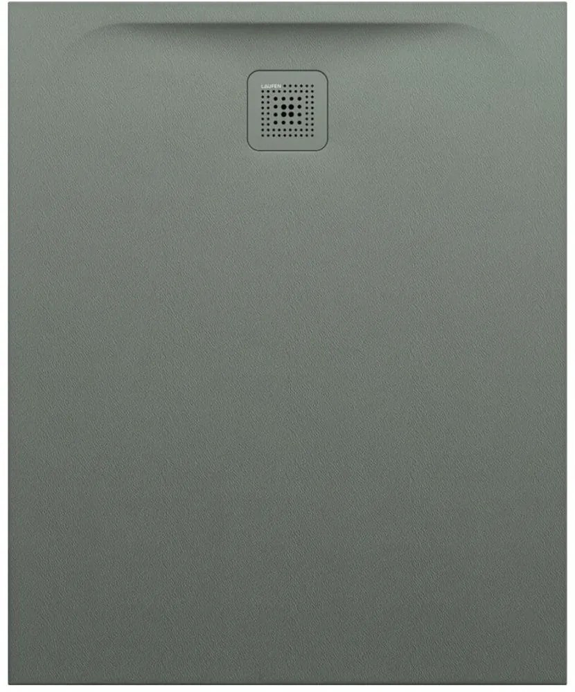 LAUFEN Pro obdĺžniková sprchová vanička z materiálu Marbond, odtok na kratšej strane, 1100 x 900 x 33 mm, betónová šedá, H2129550790001