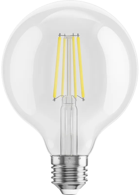 Mexen Vintis, LED žiarovka E27, G95, 8W, Neutrálna - 4000K, 1055 lm, číra - L157-E27-0840-00