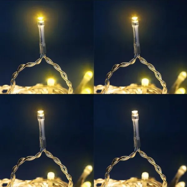 Vianočný LED svetelný dážď 10 m - teplá biela + ovládač