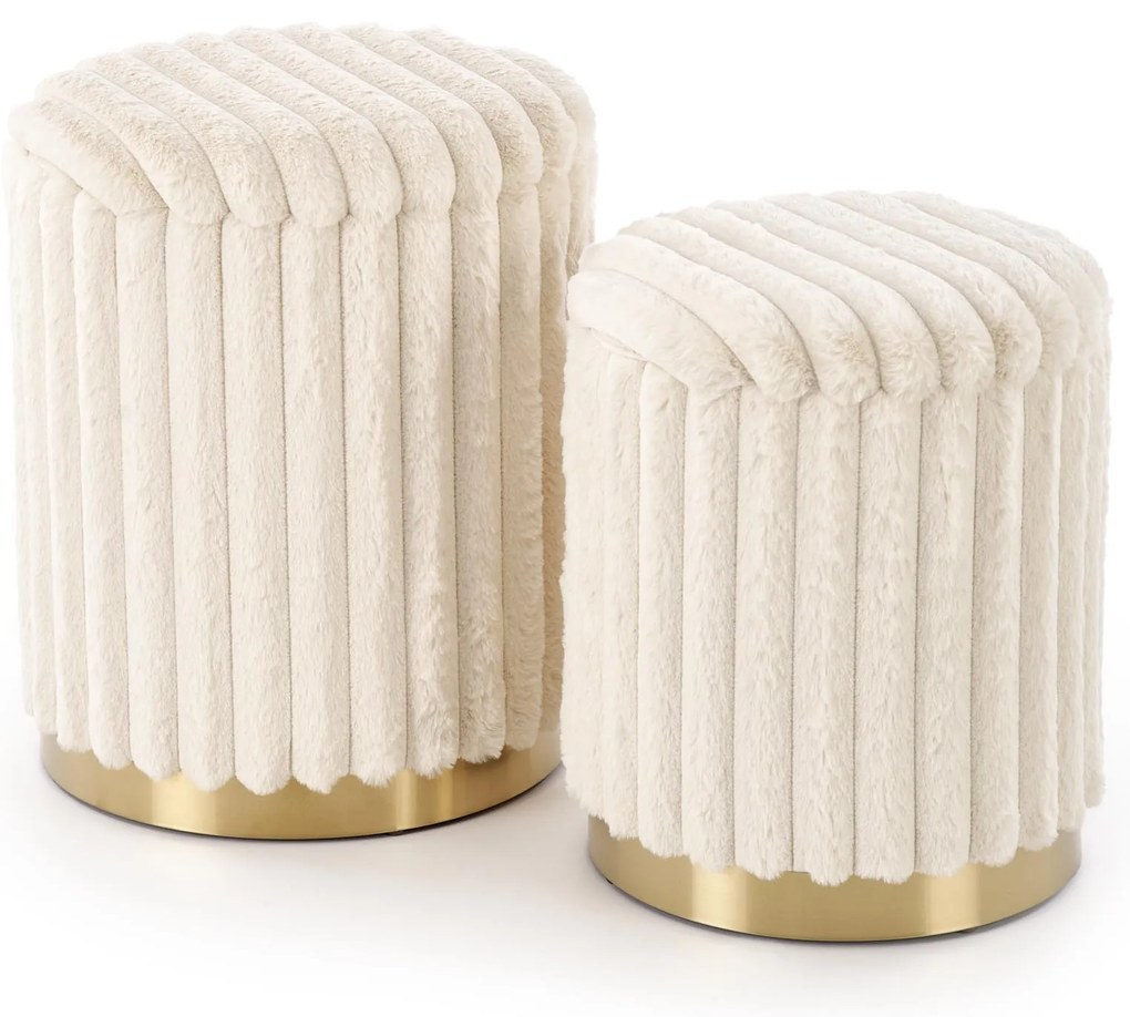 Sada 2 ks taburetů Fido krémová