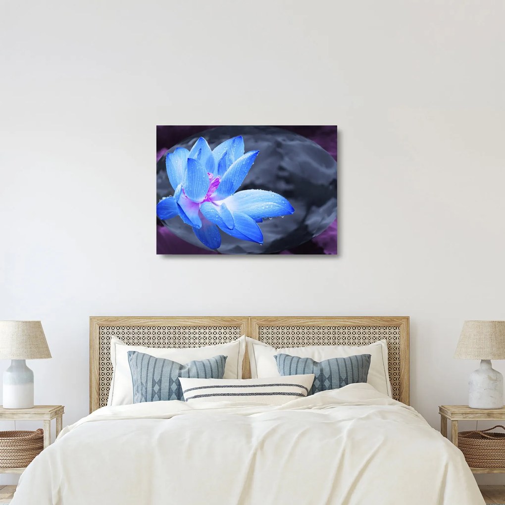 Sklenený obraz kvetu v detaile (70x50 cm)