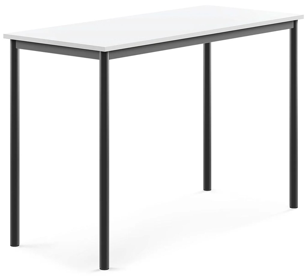 Stôl BORÅS, 1400x600x900 mm, laminát - biela, antracit