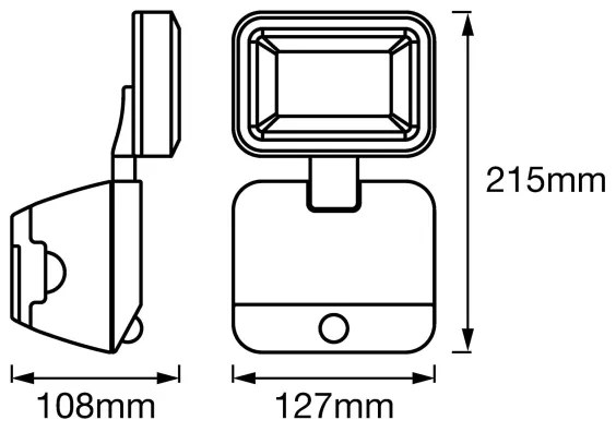 Ledvance - LED Vonkajší nástenný reflektor so senzorom SPOTLIGHT LED/4W/4xD IP54