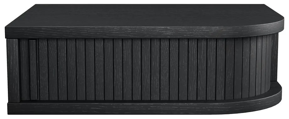 Čierny nočný stolík v dekore duba Farsta - Woodman