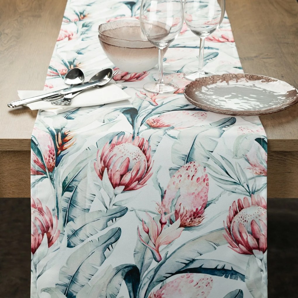 ZÁHRADNÝ VODEODOLNÝ BEHÚŇ NA STÔL GARDEN 40X180 CM KVETY