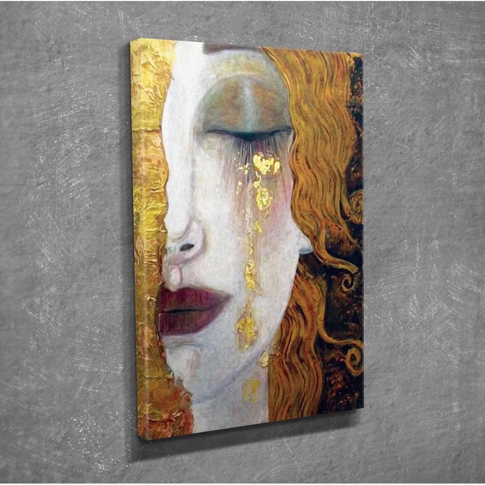 Nástenná reprodukcia na plátne Gustav Klimt Golden Tears, 30 × 40 cm