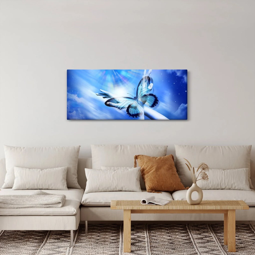 Obraz - Motýľ, symbol nádeje (120x50 cm)