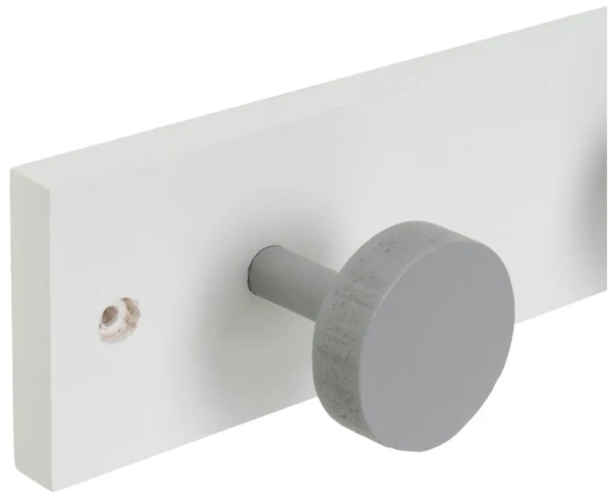 Bielo-sivý nástenný vešiak z borovicového dreva 40 cm Anillos – Casa Selección