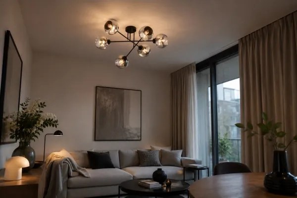 Brilagi - Prisadený luster DIOR 6xE27/60W/230V čierna/dymovo šedá