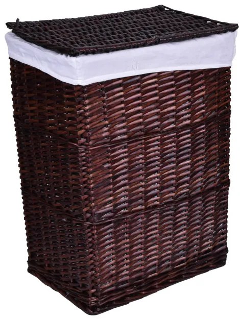 Kôš na bielizeň 114 l prútený hnedý