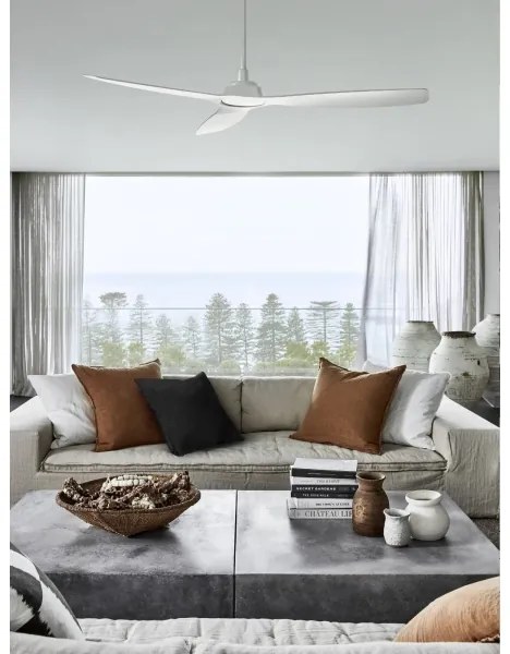 Lucci Air 210650 - Stropný ventilátor MOTO biela + diaľkové ovládanie