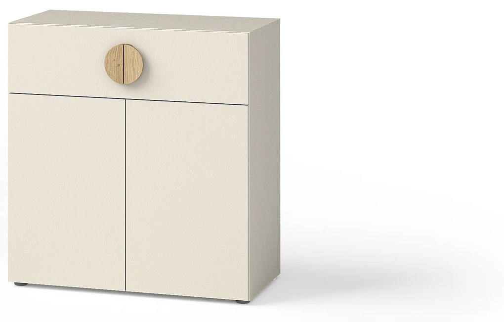 Komoda Medoro ME5 (kašmír + dub artisan). Akcia -19%. Vlastná spoľahlivá doprava až k Vám domov. 1062553