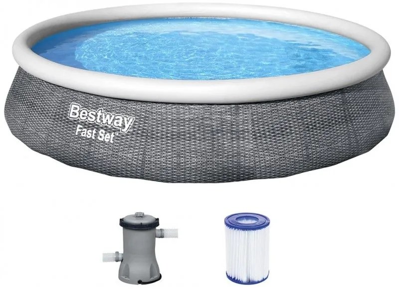 Bestway 57376 Fast Set™ Rattan  3,96m x 84cm s filtráciou