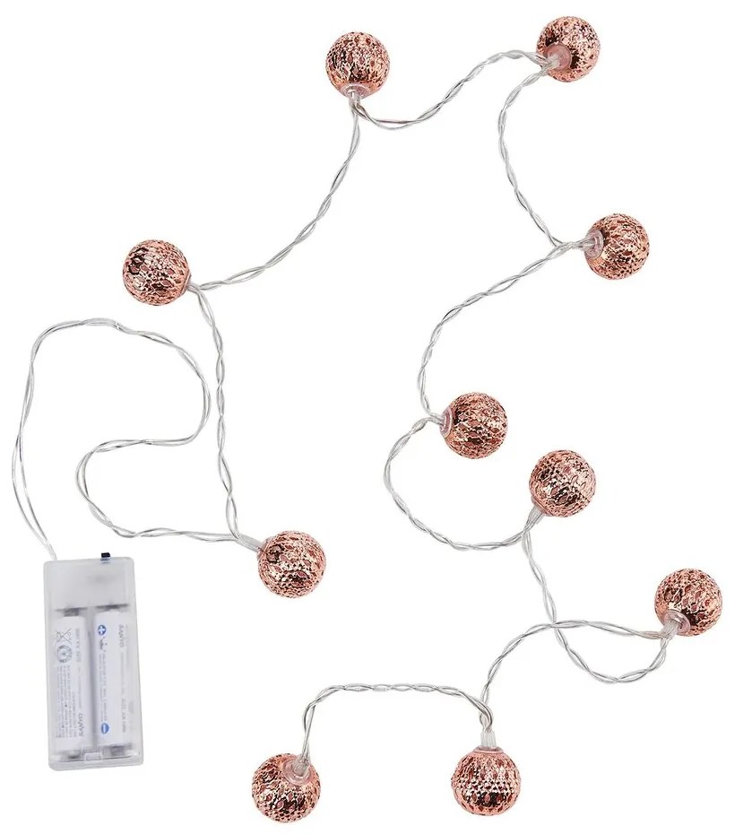 ORIENTAL LIGHTS Svetelná reťaz s USB gule 10 svetiel