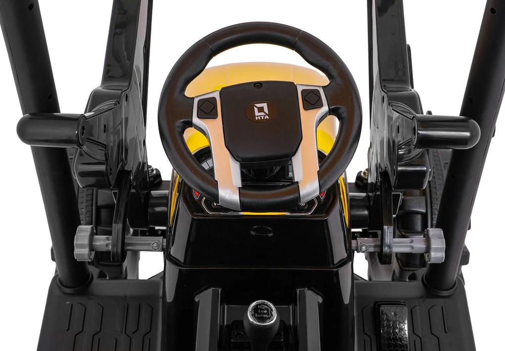 Ramiz MEGA Traktor D68 s prívesom žltý