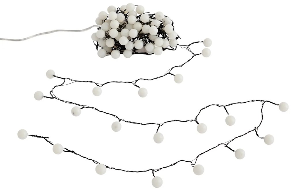 Vianočné svetelná reťaz zelená so 100 LED diódami biela 5m IP44 - Dasher