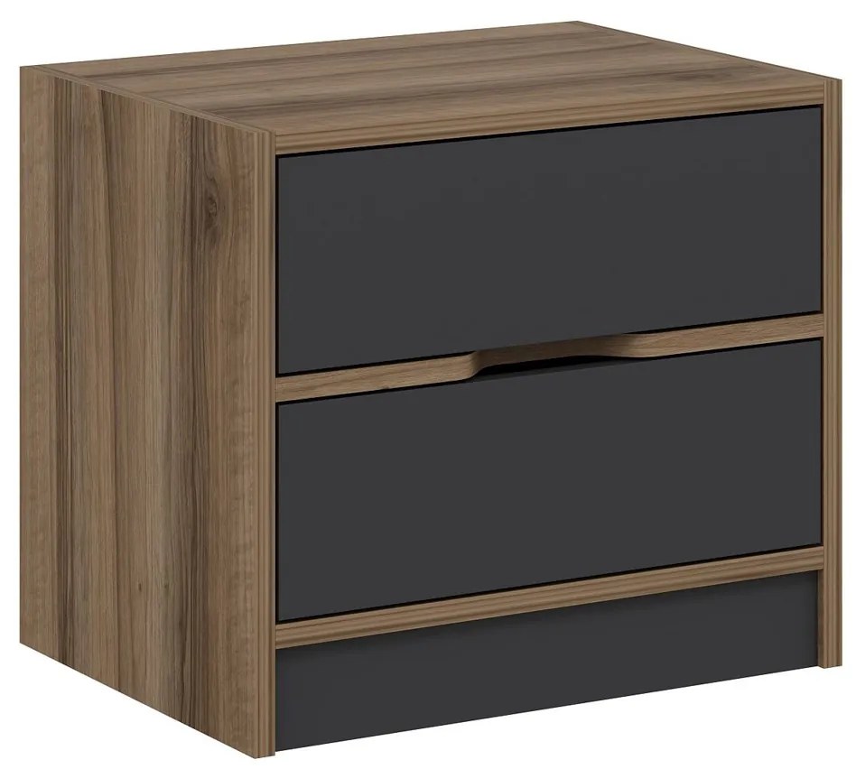 Nočný stolík Elina Walnut Anthracite