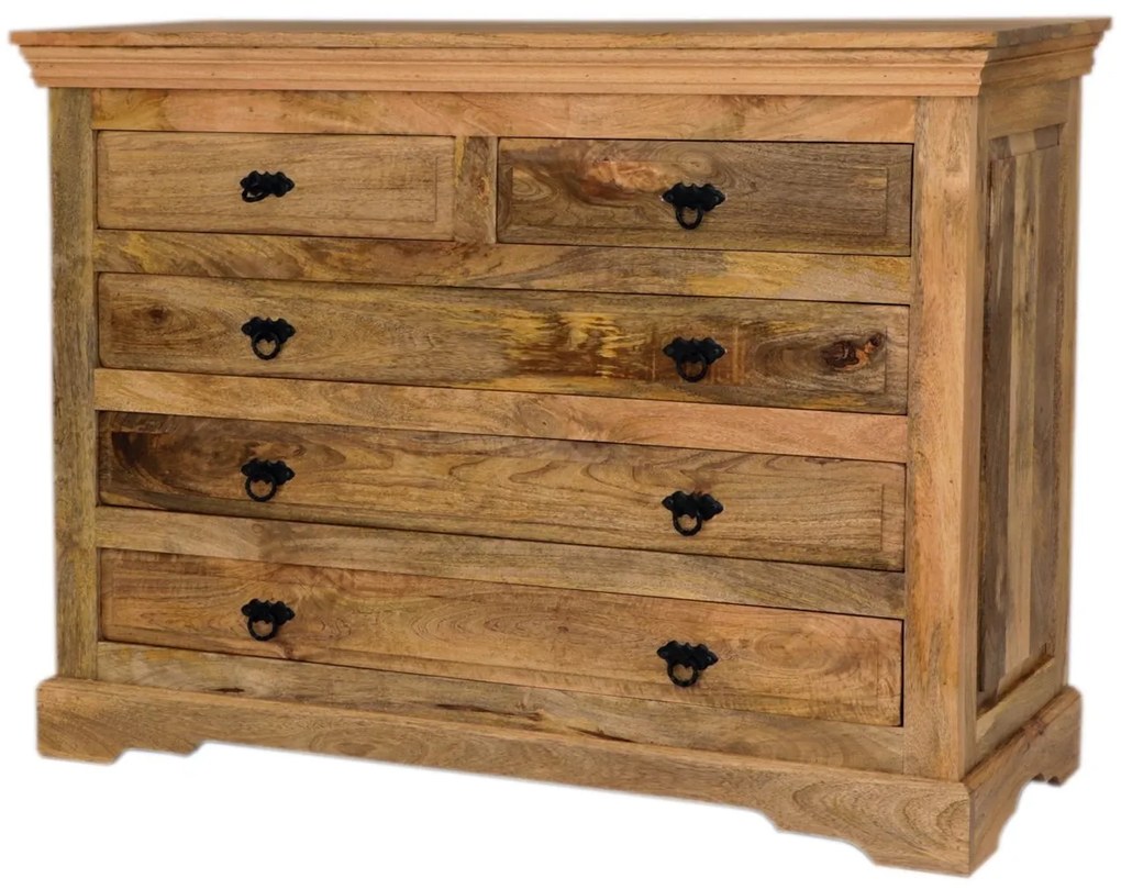 furniture-nabytek.cz - Zásuvková komoda z masívneho manga 120x90x45