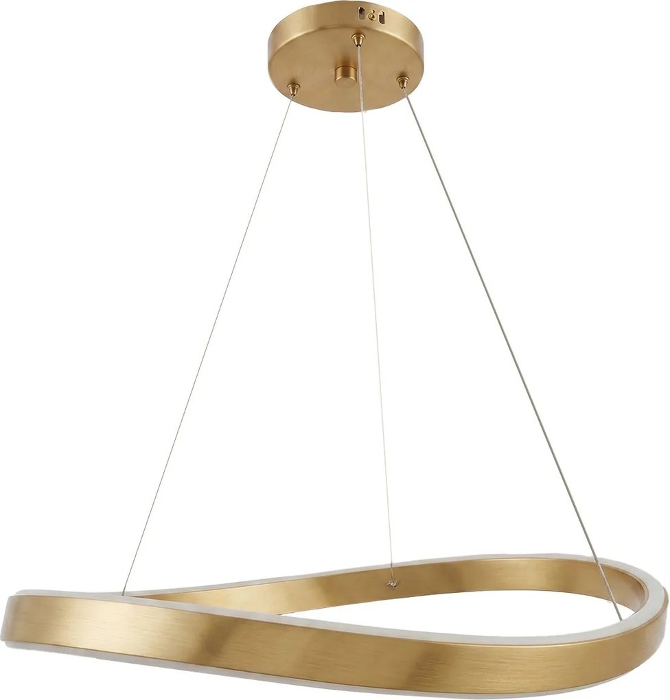 Toolight Toolight, LED závesné svietidlo, 80cm, 70W, 4000K, 5000lm, SWE069-CP, zlatá matná, OSW-30231