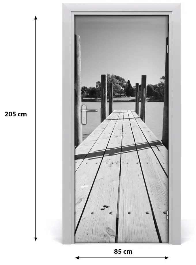 Fototapeta samolepiace na dvere drevené mólo 85x205 cm