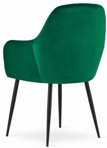 Zamatová stolička Warsaw zelená