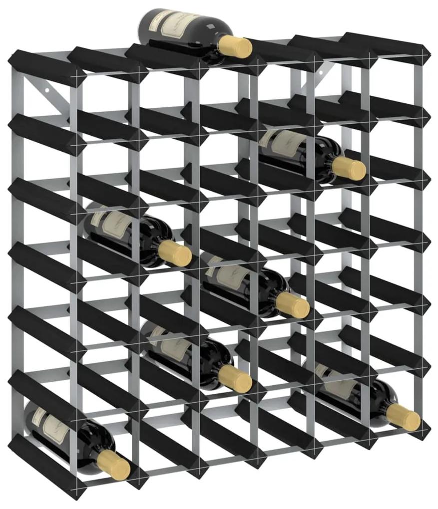 vidaXL Stojan na víno na 42 fliaš čierny masívne borovicové drevo | BIANO