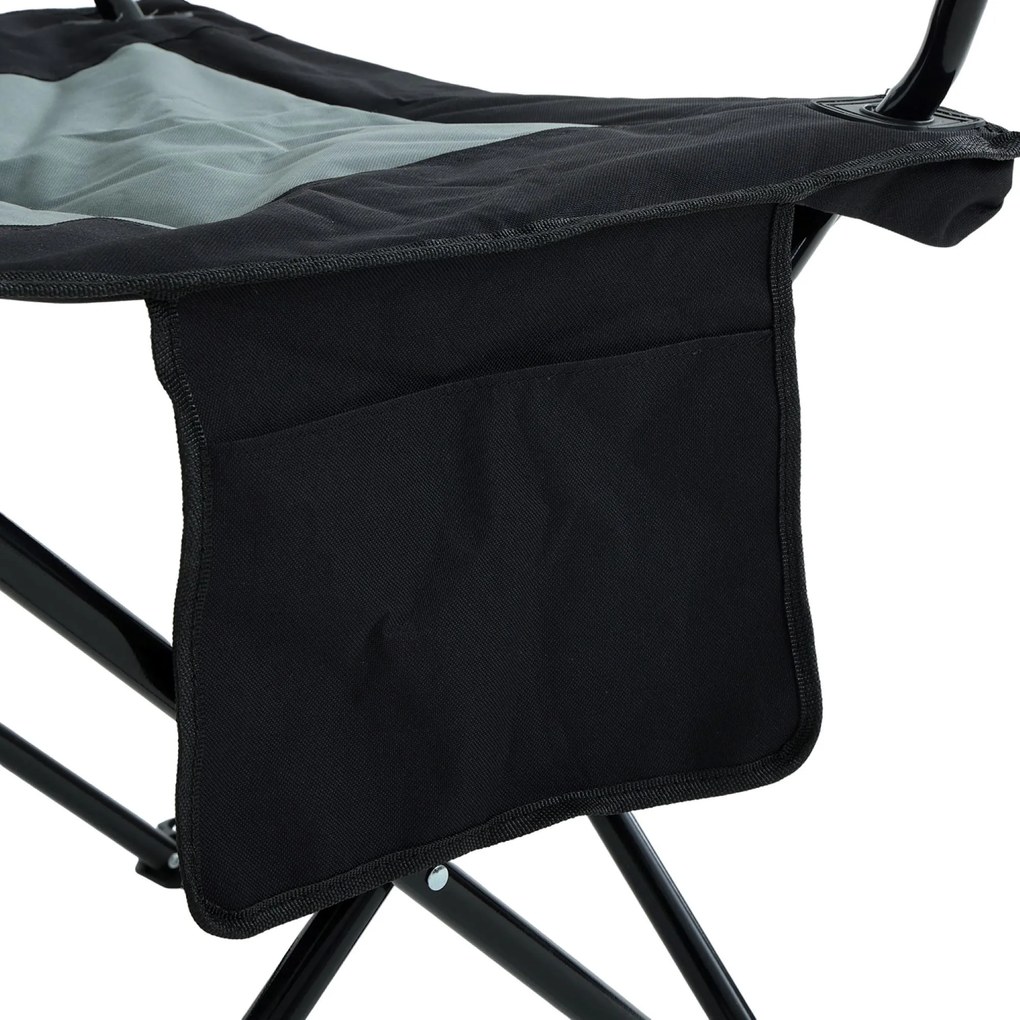 Kempingová židle FOTYN černo-šedá